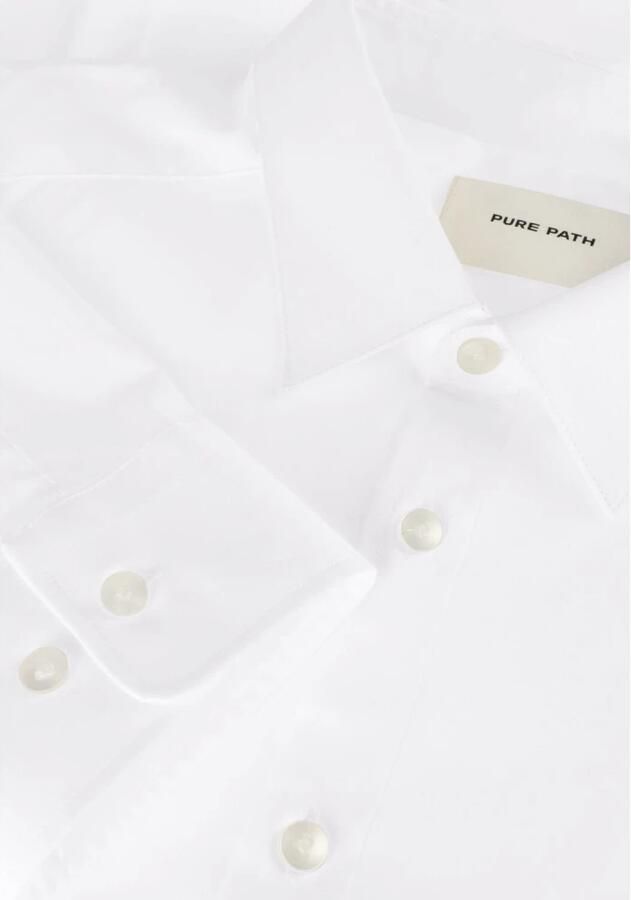 PURE PATH Heren Overhemden Essential Casual Shirt Wit - Foto 8