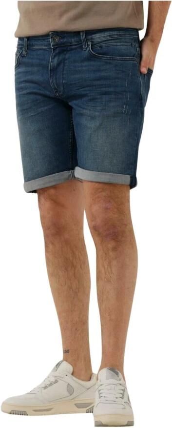 Pure Path Donkerblauwe Denim Shorts voor de Zomer Blue Heren - Foto 3