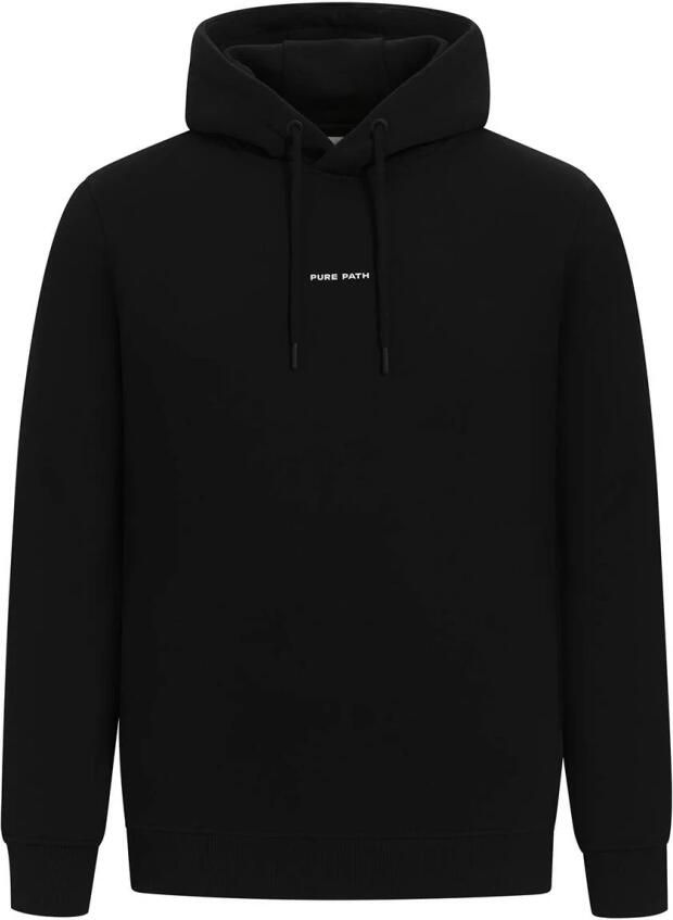 PURE PATH Heren Truien & Vesten Essential Logo Hoodie Zwart - Foto 9