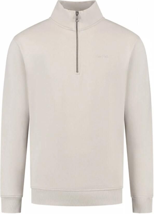 Pure Path Halfzip Sweater voor Casual Wear Beige Heren