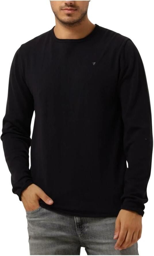 PURE PATH Heren Truien & Vesten Flat Knitted Shirt With Small Logo On Chest Antraciet - Foto 3