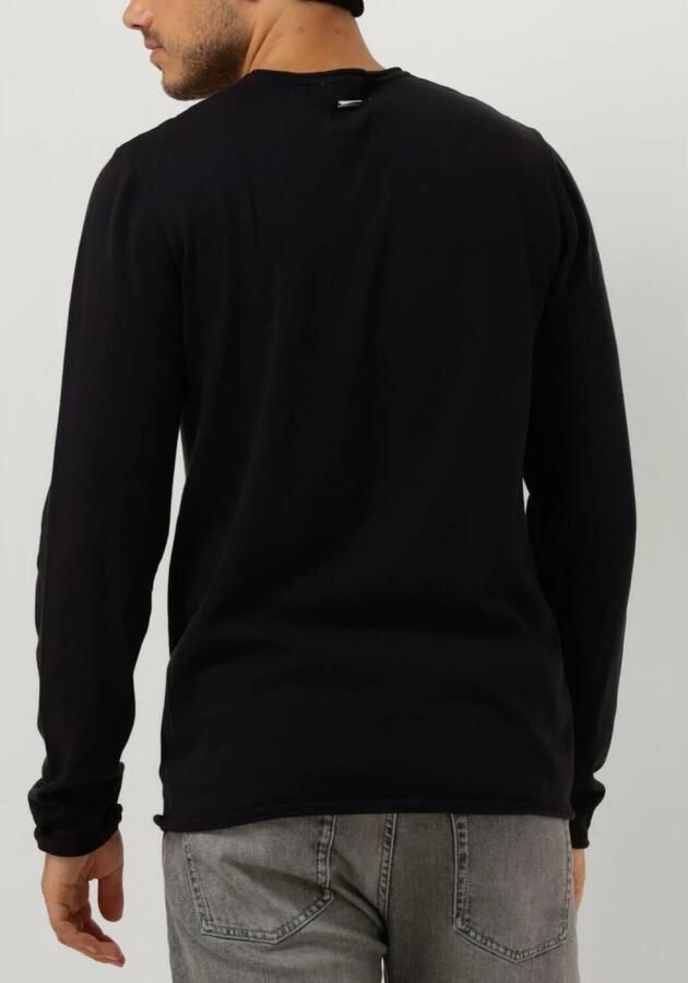 PURE PATH Heren Truien & Vesten Flat Knitted Shirt With Small Logo On Chest Antraciet - Foto 2