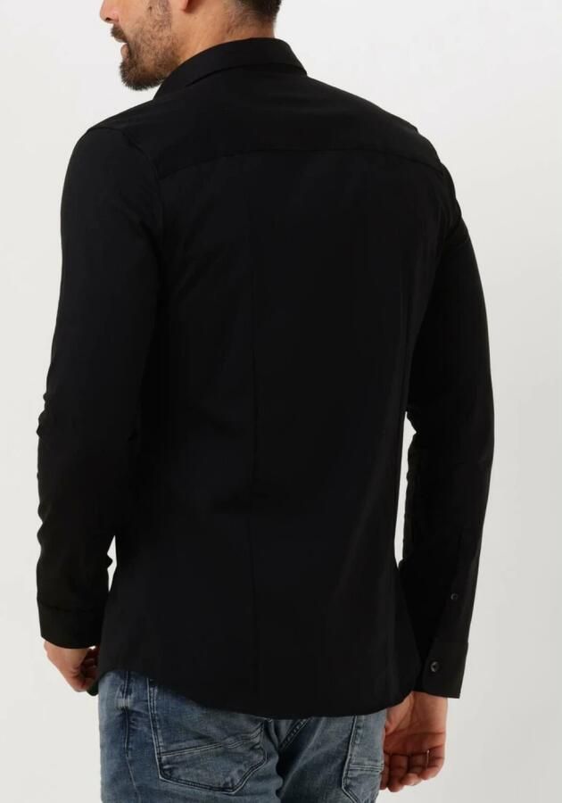 PURE PATH Heren Overhemden Jersey Basis Shirt Zwart - Foto 5