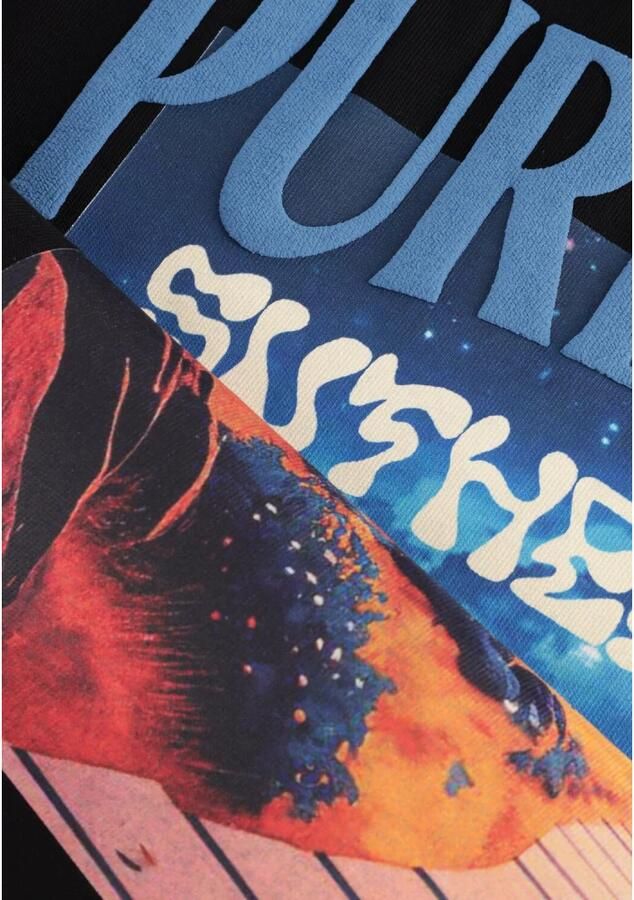 PURE PATH Heren Polo's & T-shirts Loose Fit T-shirts Crewneck Ss112 Zwart