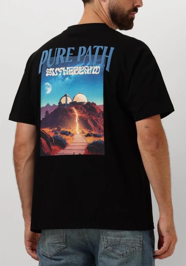 PURE PATH Heren Polo's & T-shirts Loose Fit T-shirts Crewneck Ss112 Zwart - Foto 2