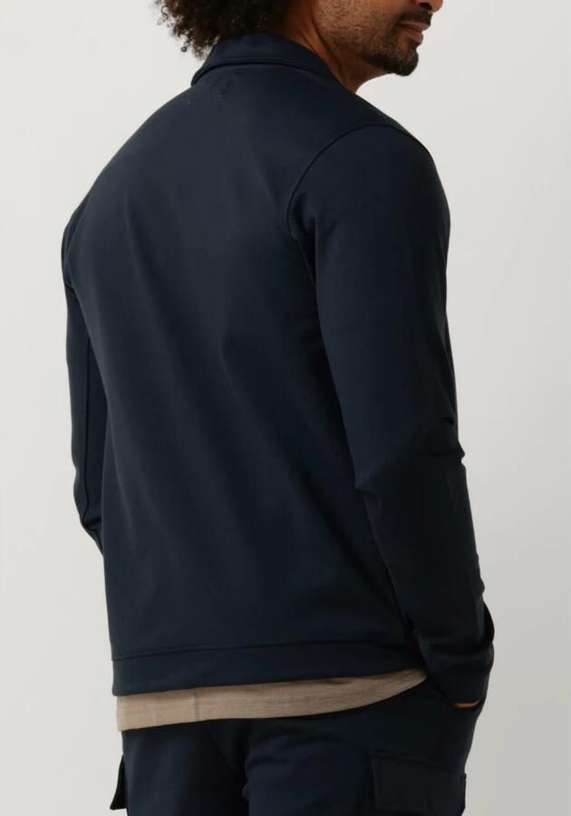 PURE PATH Heren Overshirts Punta Coack Shirt With Press Buttons And Front Print Donkerblauw - Foto 2