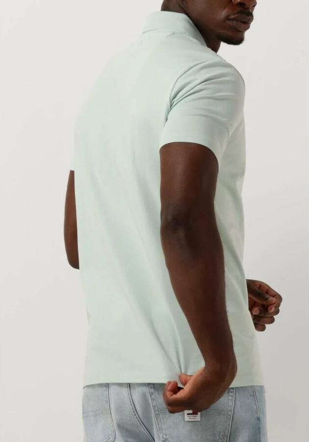 PURE PATH Heren Polo's & T-shirts Shortsleeve Polo With Chest Print Mint - Foto 2