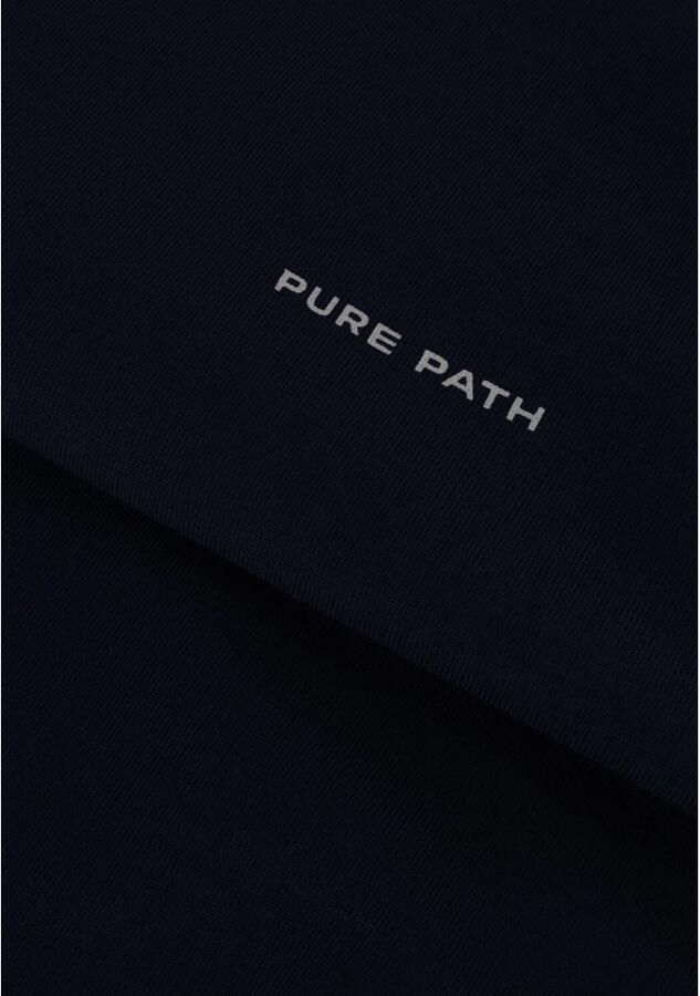 PURE PATH Heren Polo's & T-shirts Regular Fit T-shirts Crewneck Ss103 Donkerblauw - Foto 2