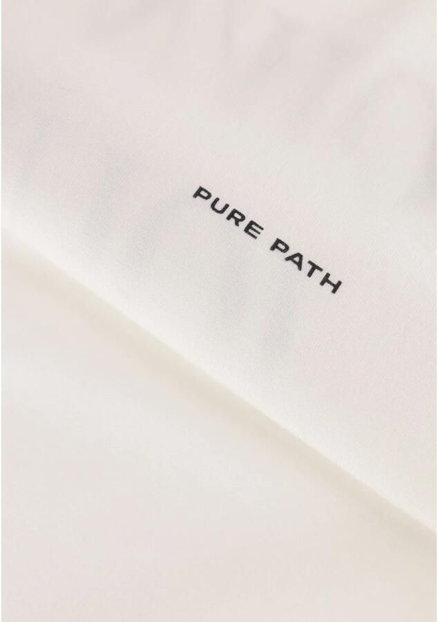 PURE PATH Heren Polo's & T-shirts Regular Fit T-shirts Crewneck Ss103 Gebroken Wit