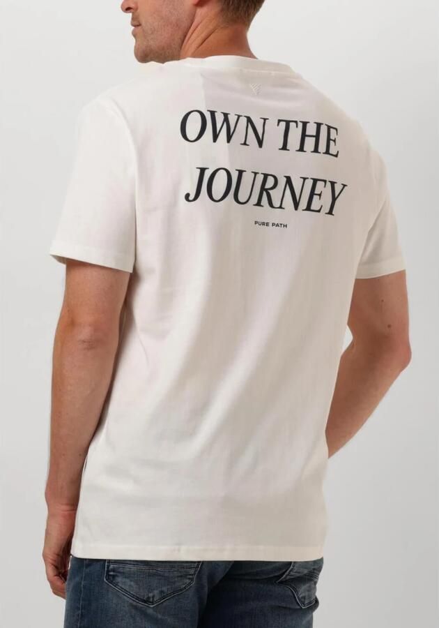 PURE PATH Heren Polo's & T-shirts Regular Fit T-shirts Crewneck Ss103 Gebroken Wit - Foto 2