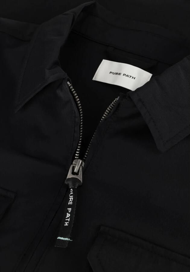 PURE PATH Heren Overshirts Regular Fit Shirts Over204 Zwart