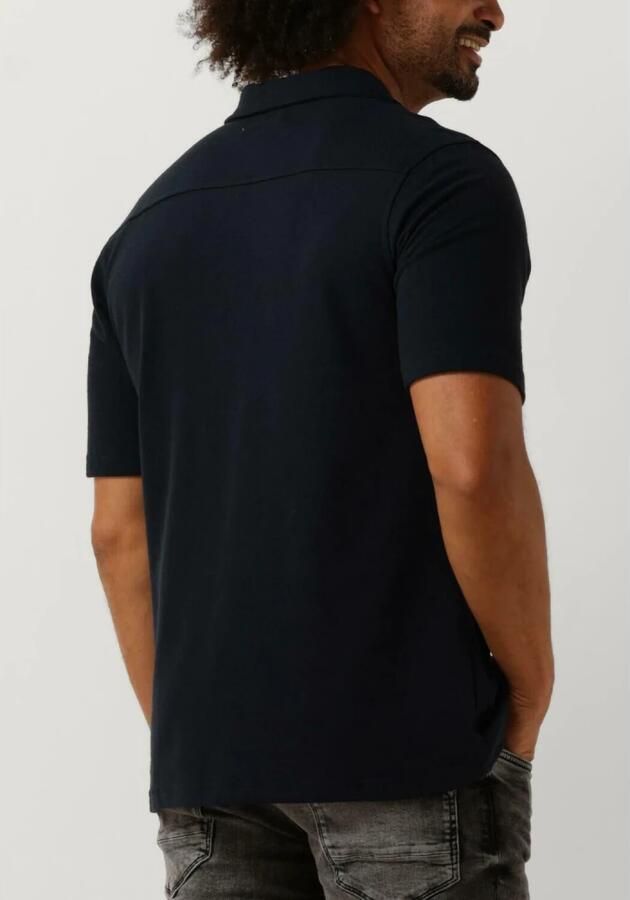 PURE PATH Heren Overhemden Shortsleeve Shirt Button Up Donkerblauw - Foto 2