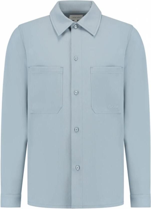 PURE PATH Heren Overhemden Loose Fit Longsleeve Shirts Mint - Foto 8