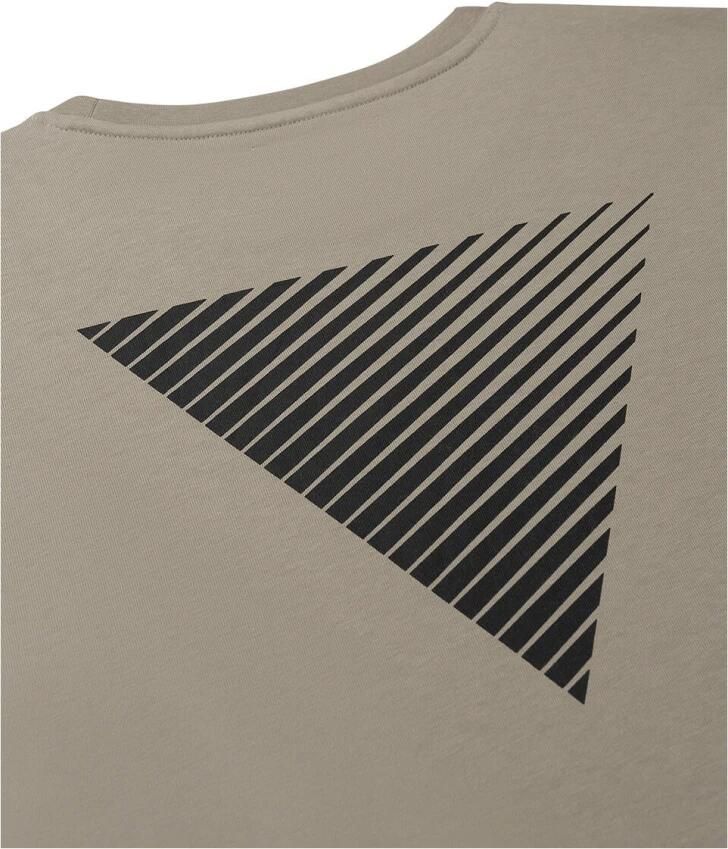 PURE PATH Heren Polo's & T-shirts Essential Logo T-shirt Taupe