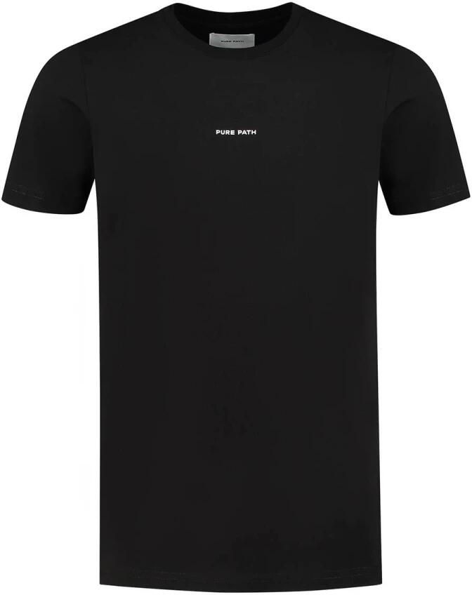 PURE PATH Heren Polo's & T-shirts Essential Logo T-shirt Zwart - Foto 5