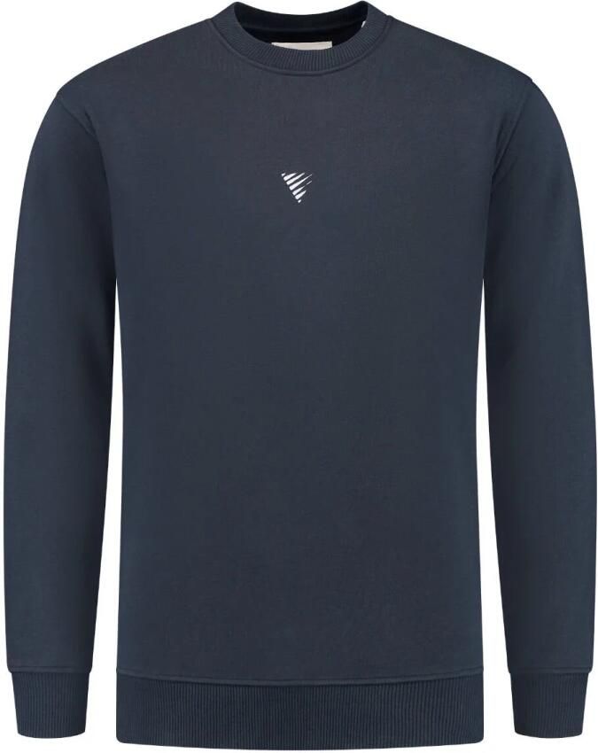 PURE PATH Heren Truien & Vesten Loose Fit Sweaters Crewneck305 Donkerblauw - Foto 5