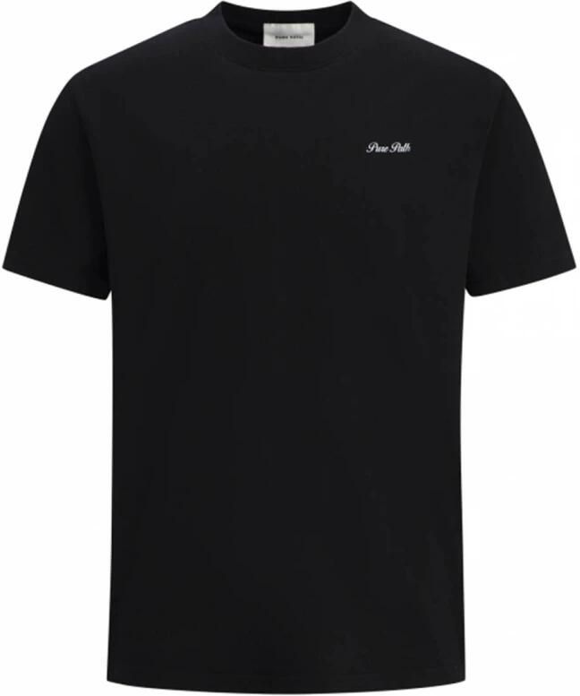 Pure Path Ronde hals SS T-shirt Loose Fit Black Heren