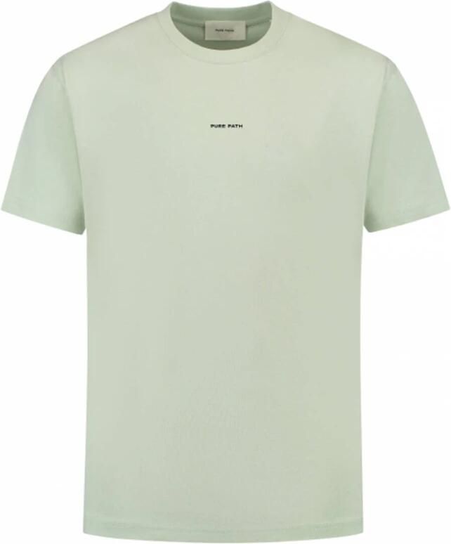 PURE PATH Heren Polo's & T-shirts Loose Fit Crewneck Ss T-shirts Mint