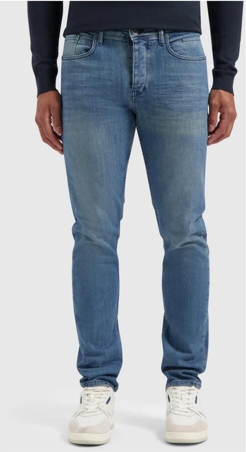 Pure Path Ryan Slim Fit Stone Washed Jeans Blue Heren - Foto 3