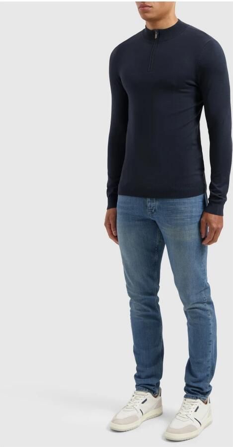 Pure Path Ryan Slim Fit Stone Washed Jeans Blue Heren - Foto 4