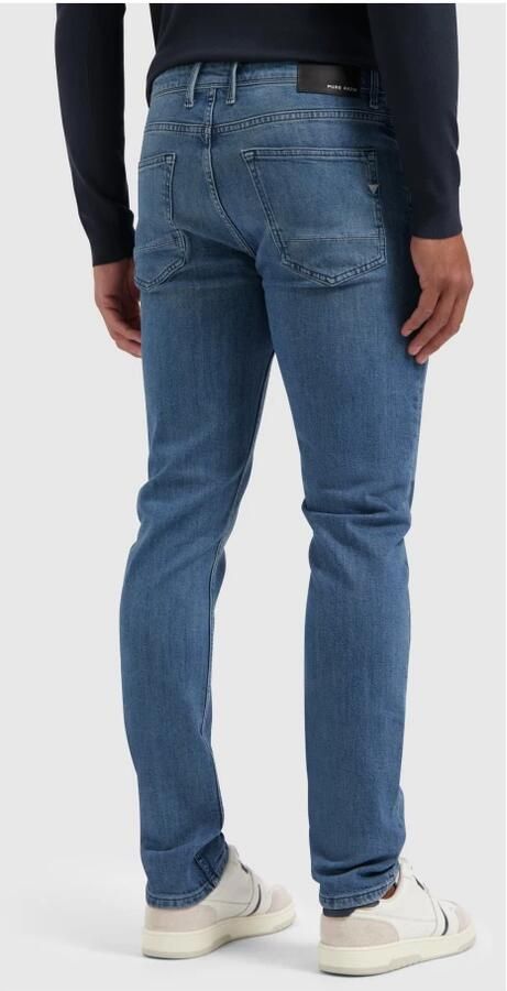 Pure Path Ryan Slim Fit Stone Washed Jeans Blue Heren - Foto 5