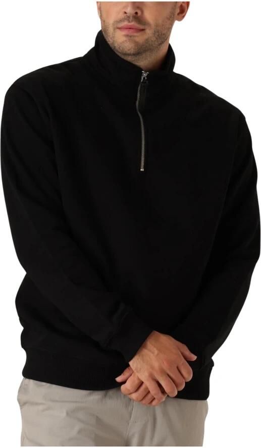 PURE PATH Heren Truien & Vesten Loose Fit Sweaters Halfzip319 Zwart - Foto 7