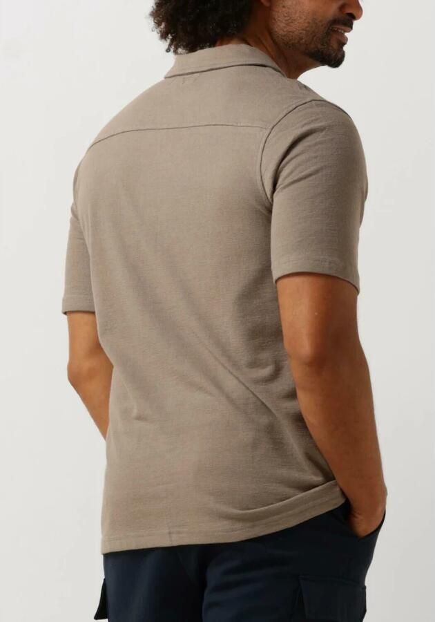 PURE PATH Heren Overhemden Shortsleeve Shirt Button Up Taupe - Foto 2