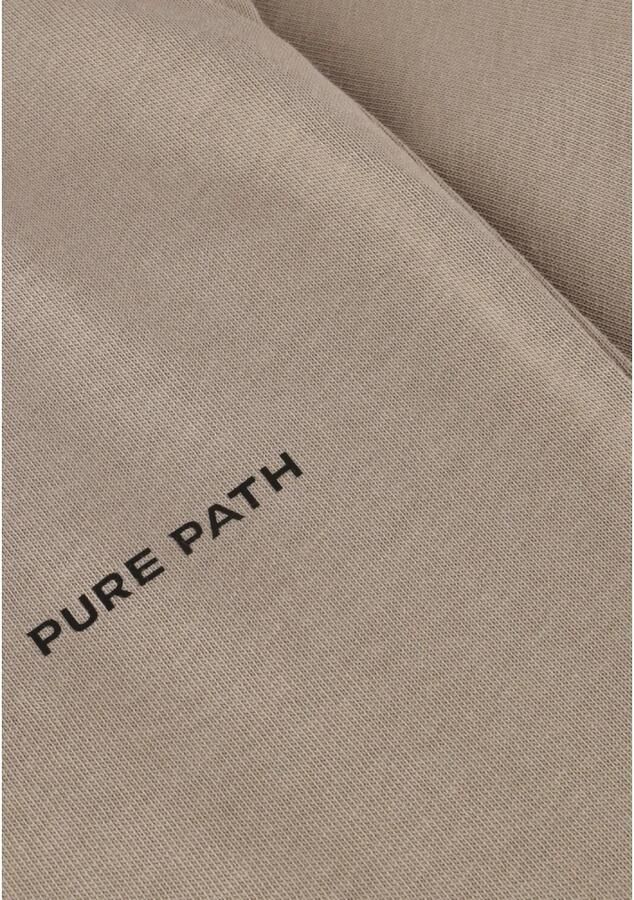 PURE PATH Heren Polo's & T-shirts Loose Fit T-shirts Crewneck Ss106 Taupe