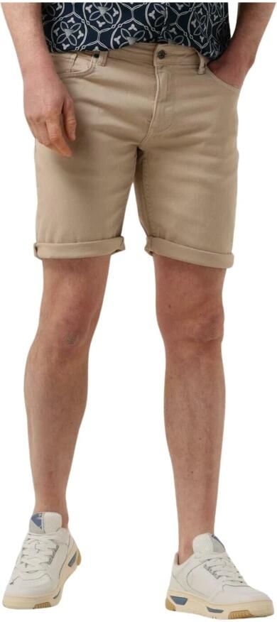 Pure Path Zand Denim Shorts voor Zomer Beige Heren - Foto 3