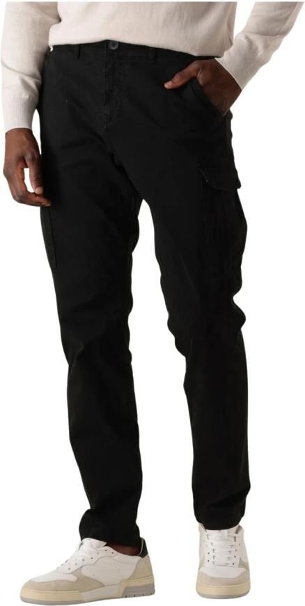 PURE PATH Heren Broeken Regular Fit Pants Cargo506 Zwart - Foto 5