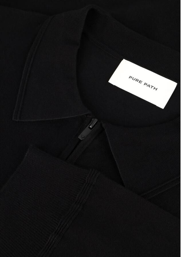 PURE PATH Heren Polo's & T-shirts Regular Fit Knitwear Polo806 Zwart - Foto 5