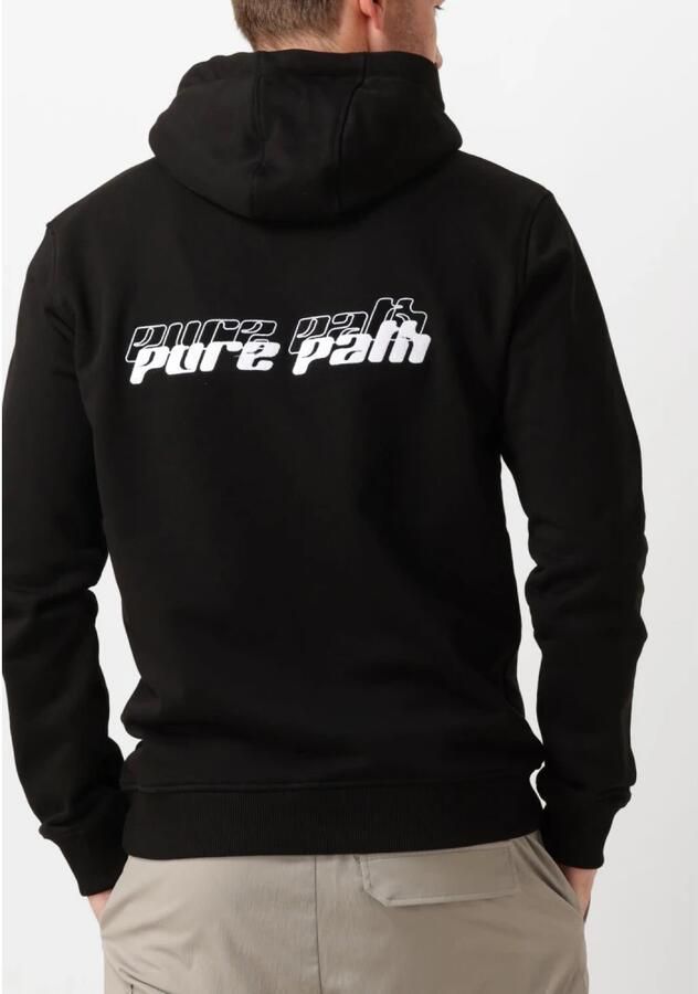 PURE PATH Heren Truien & Vesten Regular Fit Sweaters Hoodie302 Zwart - Foto 6
