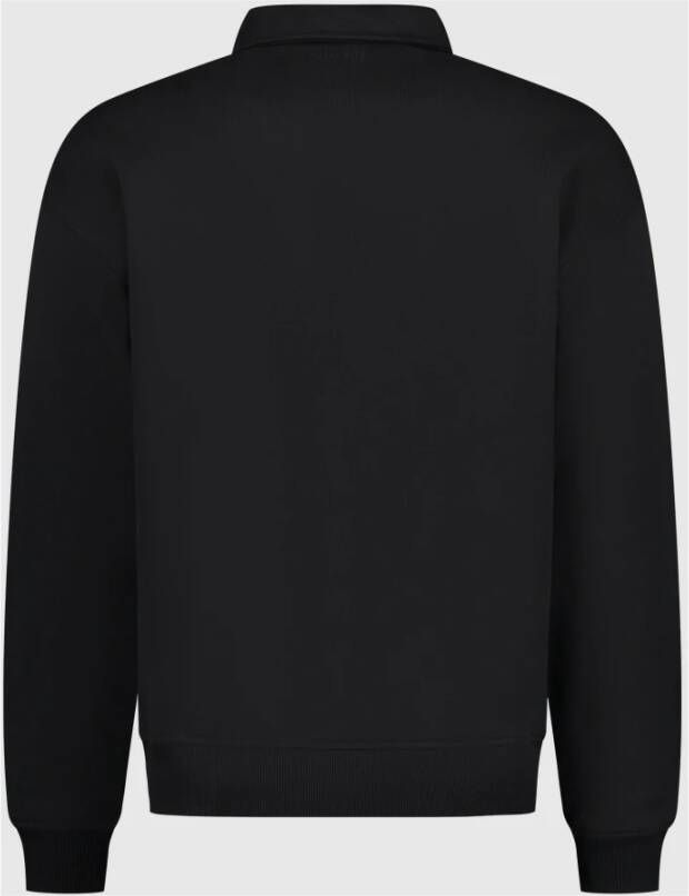 PureWhite Embroidered Smart Polo Sweater Heren Zwart Black Heren