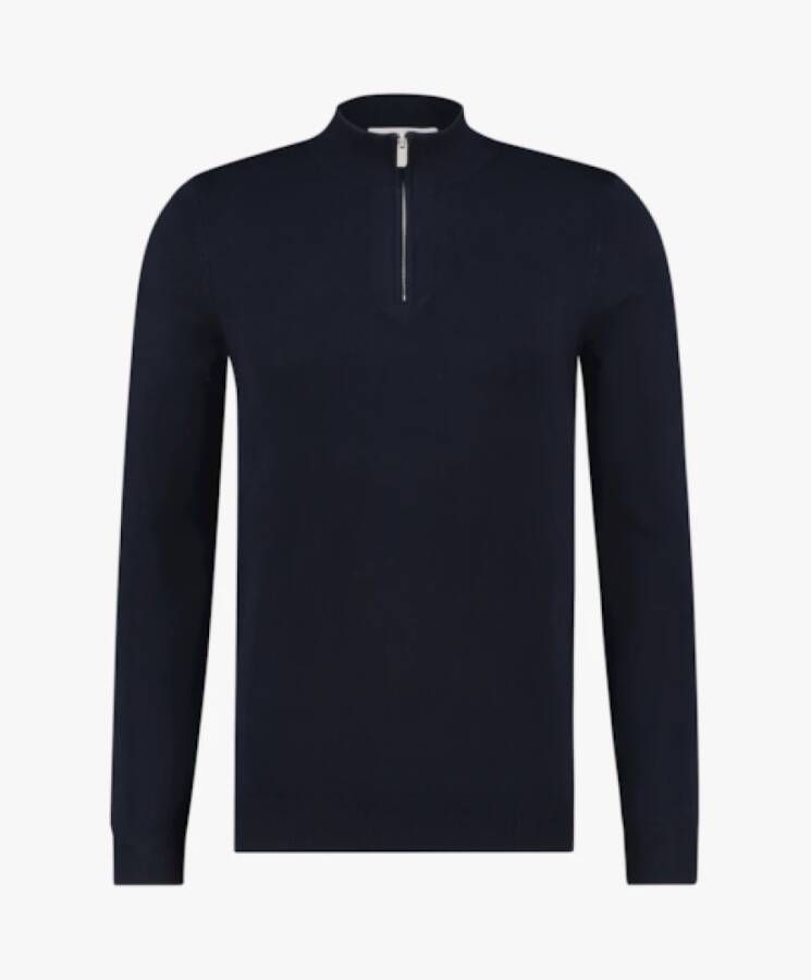 PureWhite Essential Knit Half Zip Sweater Heren Blauw Blue Heren