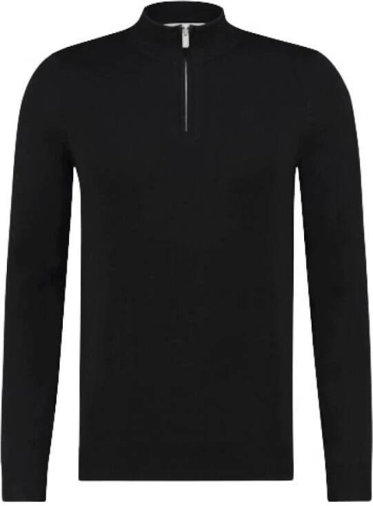 PureWhite Essential Knit Half Zip Sweater Heren Zwart Black Heren