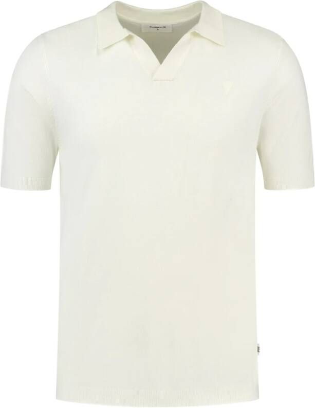 PureWhite Polo- PW Knit With Special Collar AND Triangle Wit Heren