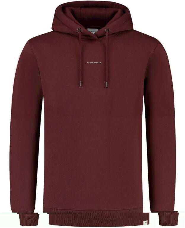 PUREWHITE Heren Truien & Vesten Seasonal Logo Hoodie Bordeaux