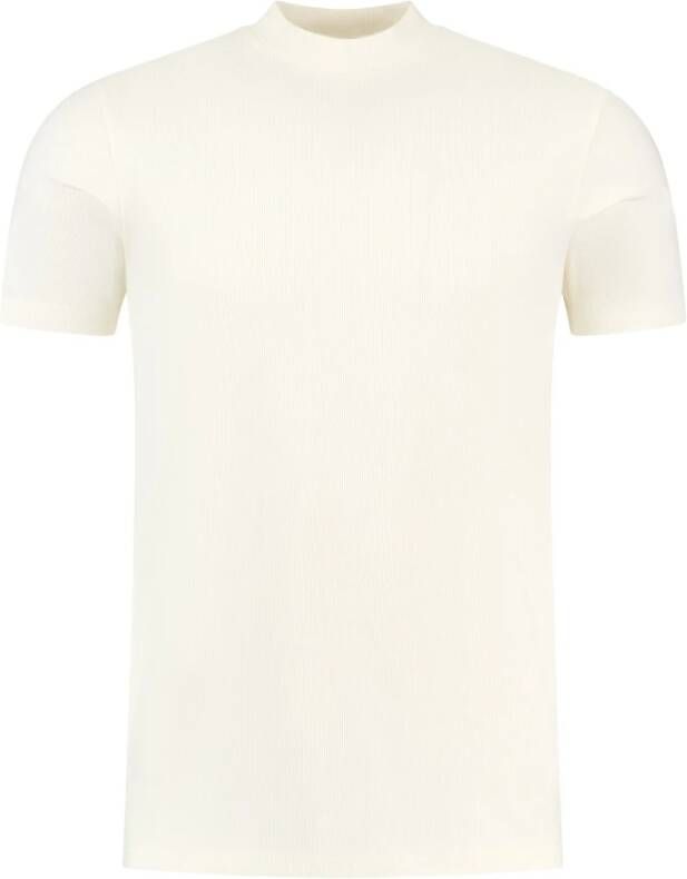 PureWhite T-Shirt- PW RIB With Cotton Label AT Sleeve Wit Heren