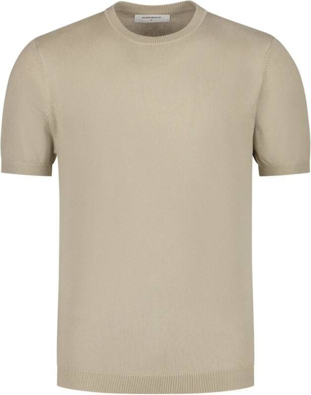 PureWhite T-Shirts Beige Heren