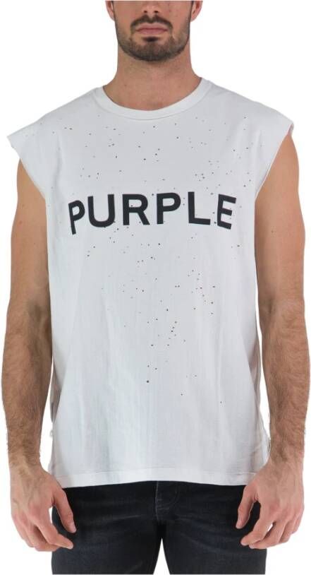 Purple Brand Sleeveless Tops Wit Heren