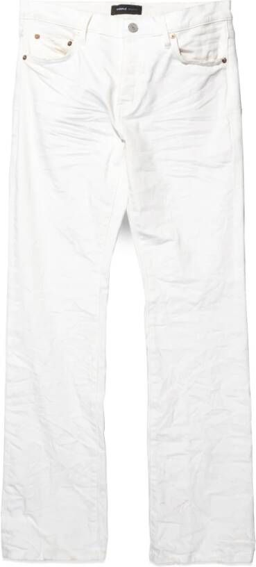 Purple Brand Stretch Flare Witte Jeans Wit Heren