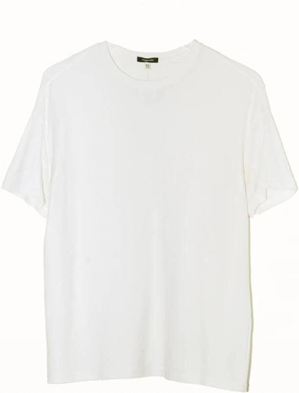 R13 Naadloze Boxy T-shirt White Dames