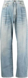 R13 Damon pleated jeans with wide leg Blauw Dames