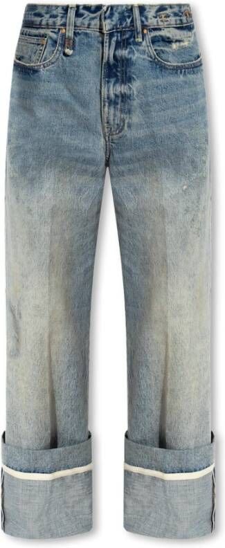R13 Jeans met wijde pijpen Blauw Dames