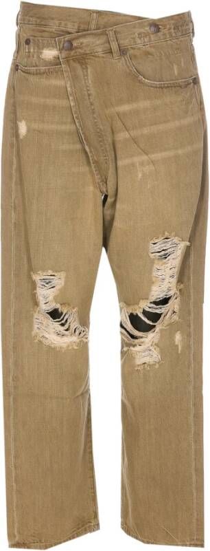 R13 Straight Jeans Bruin Dames