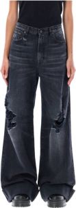 R13 Wide Jeans Zwart Dames