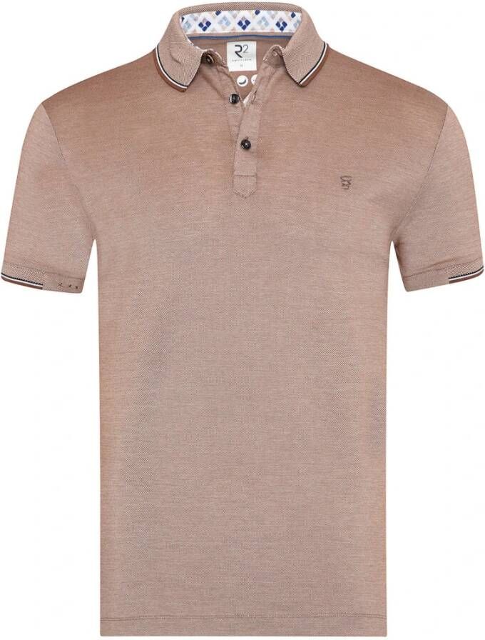 R2 Amsterdam Polo Shirt Bruin Heren