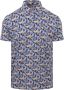 R2 Amsterdam R2 Tencel Poloshirt Paisley Donkerblauw - Thumbnail 1