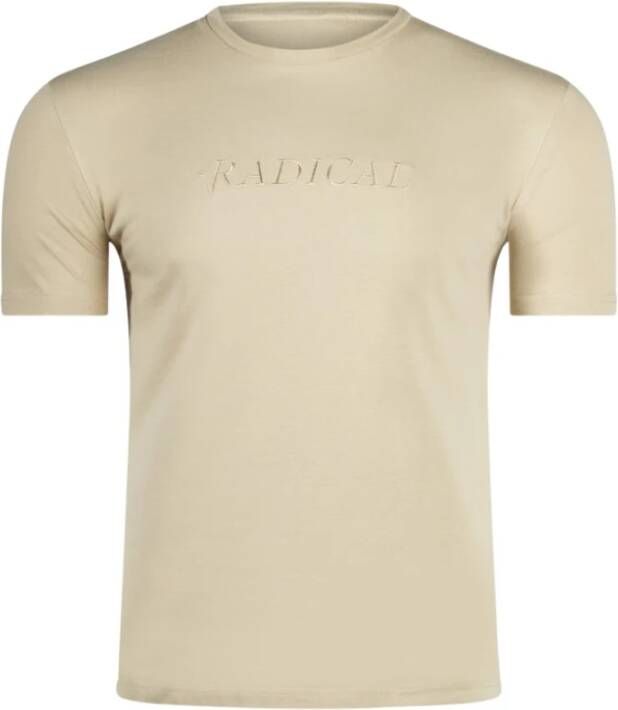 Radical Logo Geborduurd T-Shirt | Beige Heren
