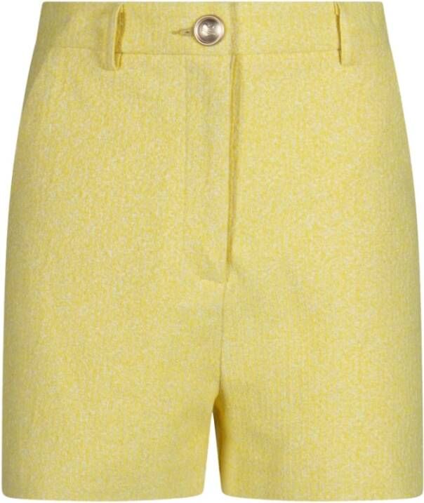 Radical Gele Geribbelde Shorts Yellow Dames